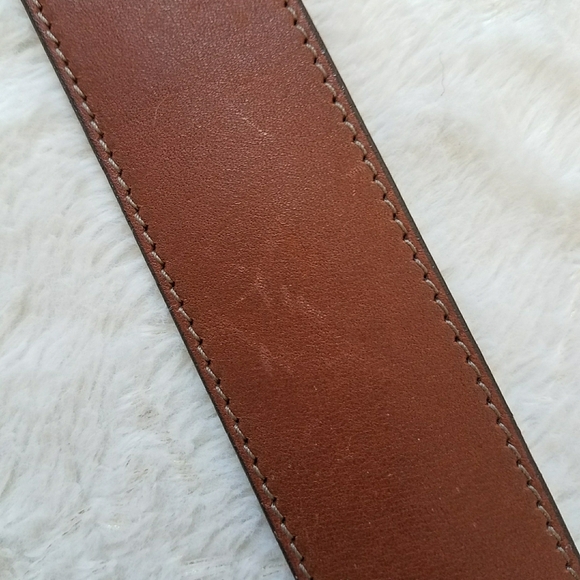 Brighton Vintage 1994 Leather Western Metal Link Chain Belt